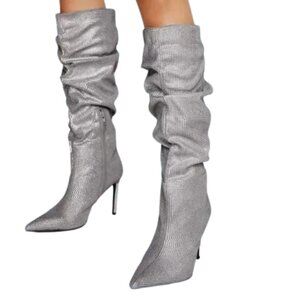 Nasty Gal Diamante Slouchy Boots NEW (7)